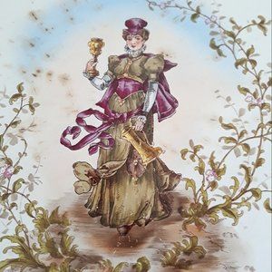 Fancy Lady Footed Serving Tray with Handles